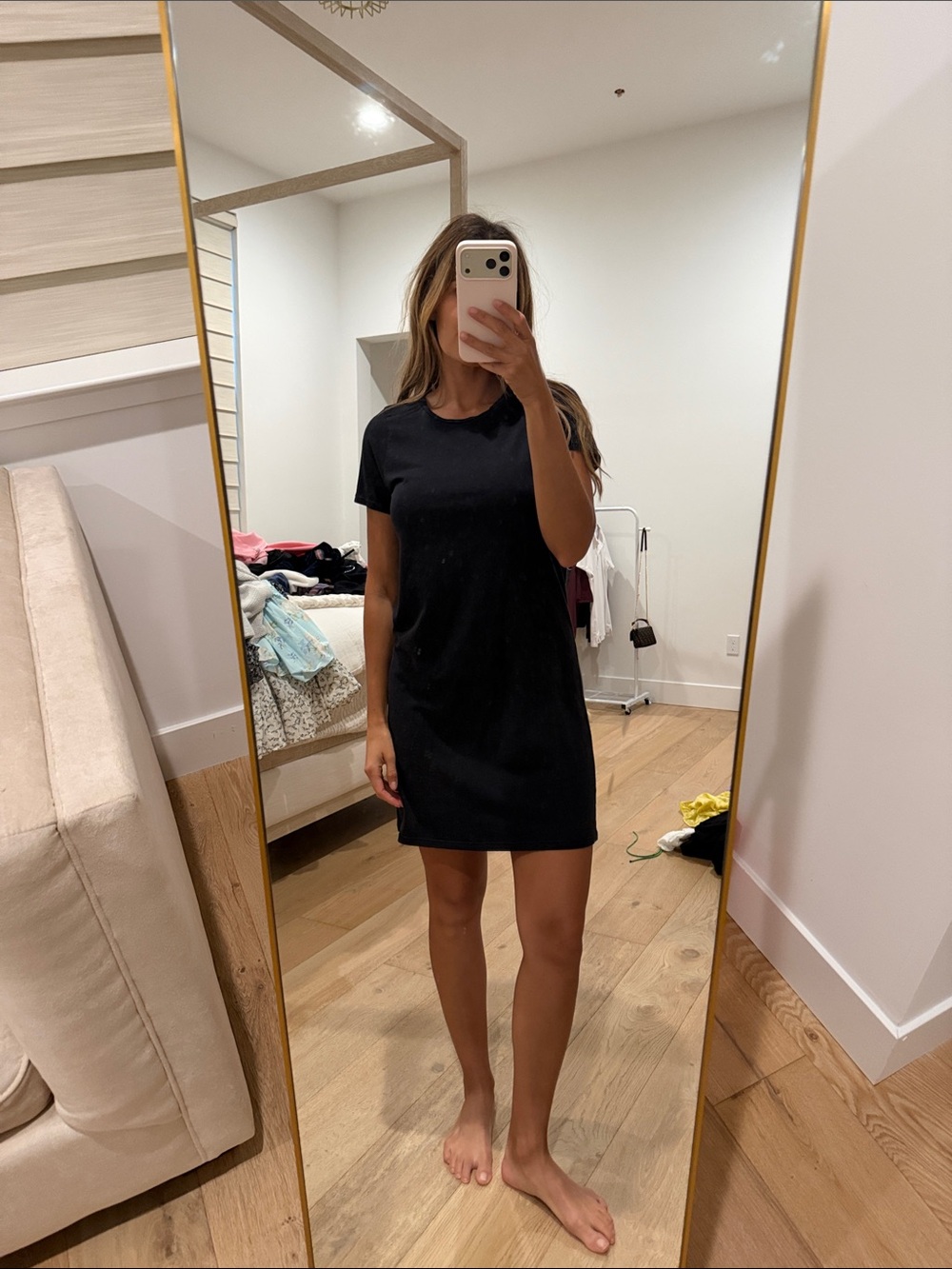 Mate Black Short Sleeve T-Shirt Dress